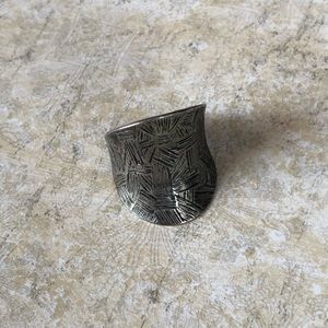 Silver Tone Statement Ring